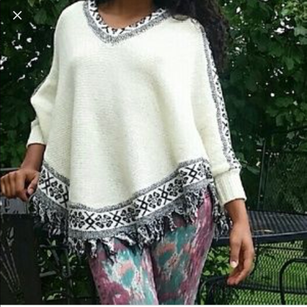 Earthbound thick comfy Bohemian poncho